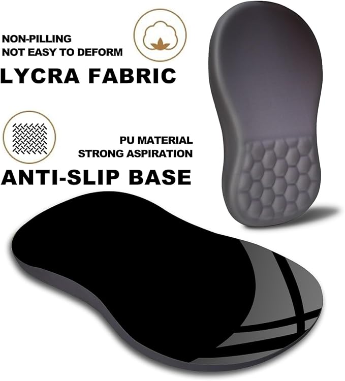 Mouse Pad Wrist Support, Ergonomic Mouse Pad with Massage Dot, Comfortable Computer Mouse Pad for Laptop, Wrist Rest Pain Relief Mousepad with Non-Slip PU Base for Office & Home, 12 x 8 in