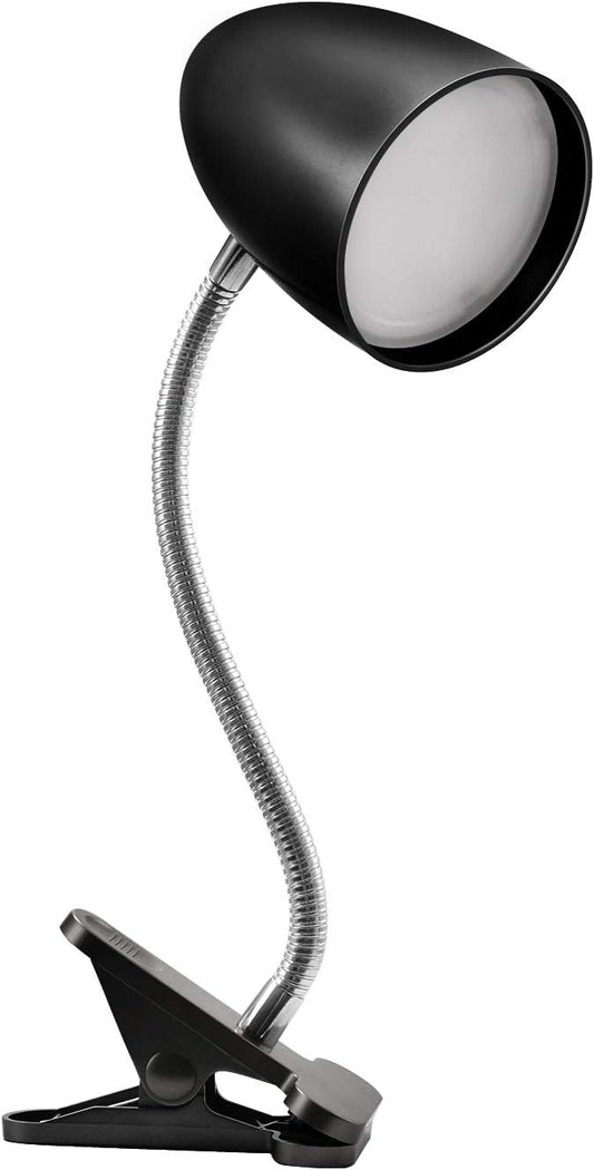 ENERGETIC SMARTER LIGHTING Clip on Light for Bed, Non-Dimmable Clip on Reading Light for Bed, 4000K Cool White, 3.5W 240 LM Desk lamp with clamp, Eye Protection, ETL Listed, Black
