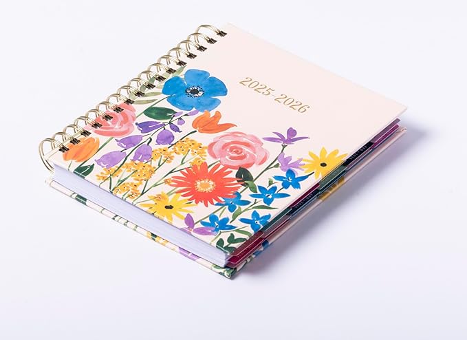 2025-2026 Eccolo Spiral Agenda Planner, Live Garden, Weekly & Monthly Pages, 18 Months, Sticker Sheets, Inspirational Quotes (7.75 x 8.75, July 2025 - Dec 2026)