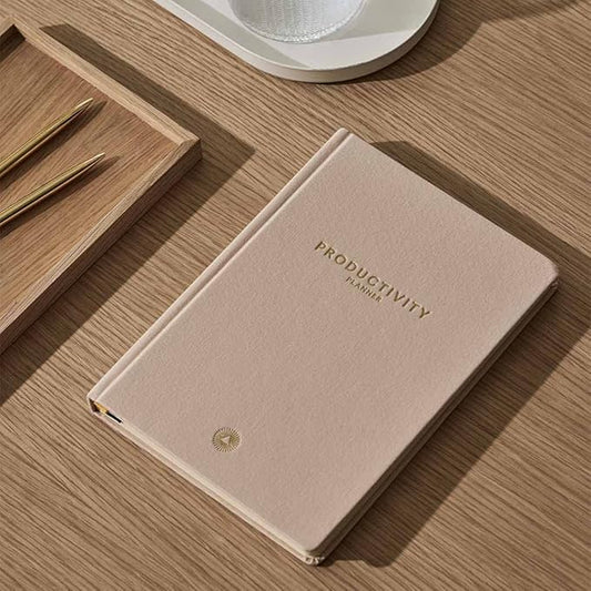 Intelligent Change - 3-Month Productivity Planner, Productivity Tools for Time-Management and Mindfulness, Daily To-Do List, A5 Undated Quarterly Planner, Beige (Beige)