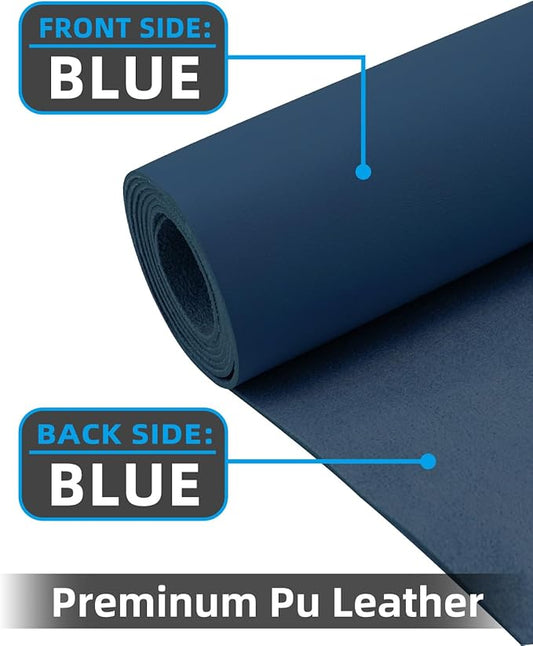 Non-Slip Desk mat,PULeather Desk Pad Protector, Office Desk Mat, Large Mouse Pad,Desk Blotter, Laptop Desk Pad, Waterproof Desk Writing Pad for Office and Home (Midnight Blue, 35.4" x 17")