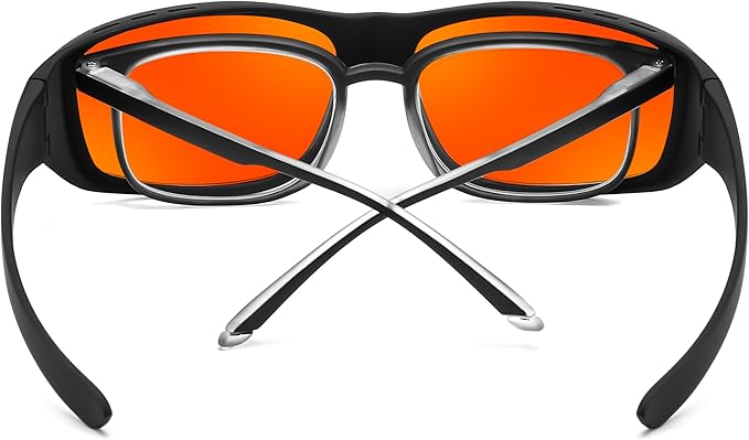 FEISEDY Fitover Blue Light Glasses Computer Gaming Eyeglasses for Better Sleep Anti Glare Nighttime Eye Wear B1228