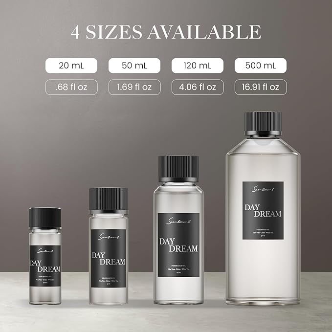 Diffuser Oil - Day Dream | Inspired by Westin® Hotel White Tea Scent | Aromatherapy Home Fragrance| Luxurious Scent with Notes of Aloe Vera, Cedar, White Tea (50ml)