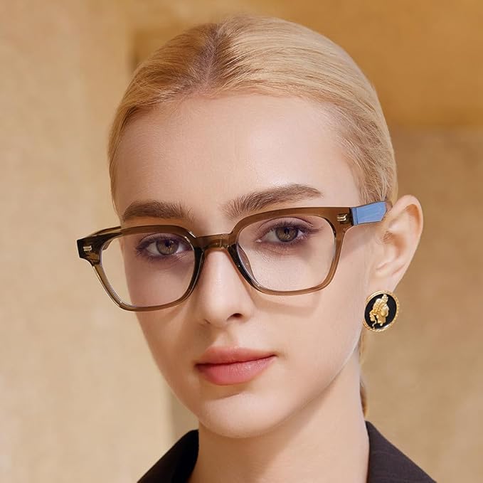 Dollger Blue Light Glasses for Men Women Blue Light Blocking Computer Screen Glasses Men Clear Frames Eyeglasses