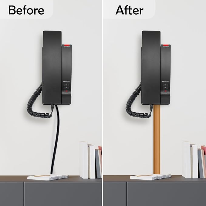 Rubber Bond TV Cord Hider Cable Protector - Strong Self Adhesive Wall Cord Cover Cable Hider - Low Profile Cable Management Wall Cord Concealer Cable Raceway