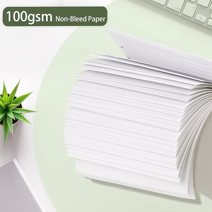 A5 Refill Paper for Planner Inserts, 6 Ring Loose Leaf Lined Paper With Binder Dividers, 240 Pages for Budget Planner Journals Notebook (White Paper)