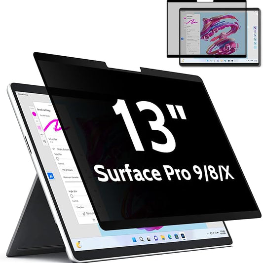 Mamol Upgrade Privacy Screen for Microsoft Surface Pro 11/10/9/8/X -13 inch, Fully Removable Anti Glare Blue Light Filter, Anti-Spy Screen Protector