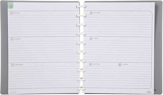 Talia Discbound Notebook Refills (Horizontal Undated Layout, Midsize (7.5in x 9.75in))