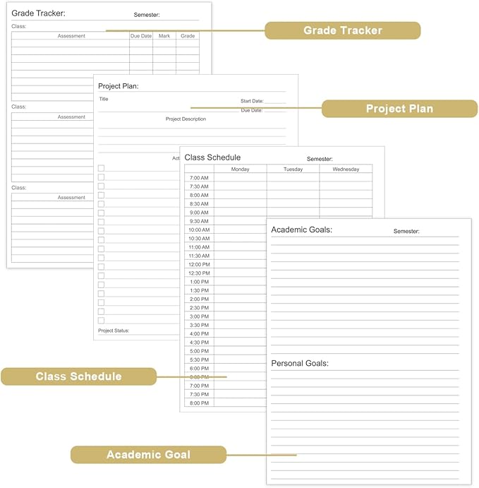 Academic Planner for 2025 2026 or Anytime – 8.5" x 11" Undated Weekly Student Planner For Homeschool, High School, College & Nursing Students, 200 Pages, Pink