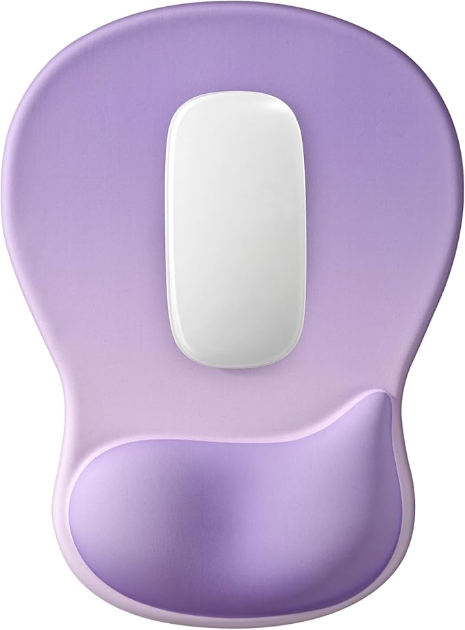 EooCoo Ergonomic Mouse Pad with Gel Wrist Rest Support Middle Concave Design, Relieve Wrist Pain Mousepad, Non-Slip Base for Laptop, Office Desk Accessories, Carpal Tunnel Syndrome