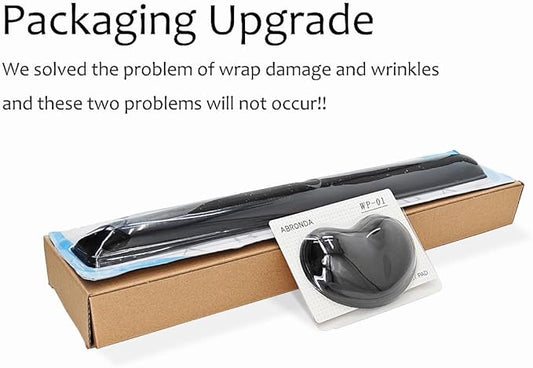 Gel Keyboard & Mouse Wrist Rest Set - Keyboard Wrist Rest Pad & Mouse Support for Office Gaming Pad Computer Laptop Ergonomic Comfortable Pain Relief- Pad Set (Black Pad Set)