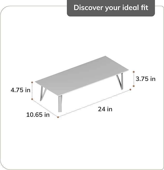 Anji Mountain Monitor Stand - Desktop Organizer & Laptop Riser, Ergonomic Monitor Riser, Space-Saving Monitor Stand for Desk, Durable Construction, Easy Assembly, Ideal for Home & Office,Biscotti