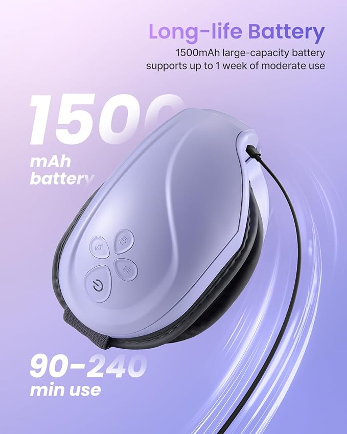 RENPHO Eyeris 2 Eye Massager with Heat, Birthday Gifts for Mom Dad Women Men Face Massager, Heated Eye Mask for Improve Sleep