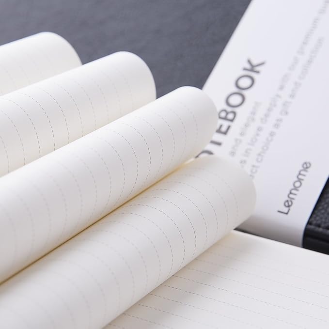 Ruled Notebook/Journal - Lined Journal for Writing, 5.75'' x 8.4'' Notebook Journal, 146 pages Faux Leather Notebook with Thick Paper, Waterproof Hardcover, Elastic Closure