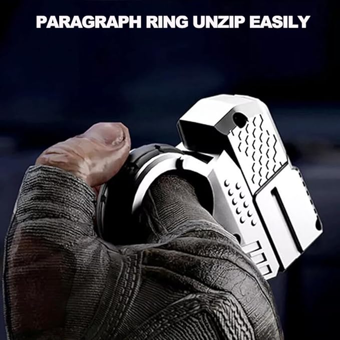 Metal Fidget Ring Fingertip Launcher Toy,Adult Sensory Stress Relief Fidget Toys,Best Gift Choice (Sliver)