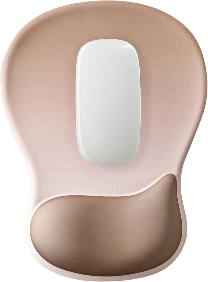 EooCoo Ergonomic Mouse Pad with Gel Wrist Rest Support Middle Concave Design, Relieve Wrist Pain Mousepad, Non-Slip Base for Laptop, Office Desk Accessories, Carpal Tunnel Syndrome