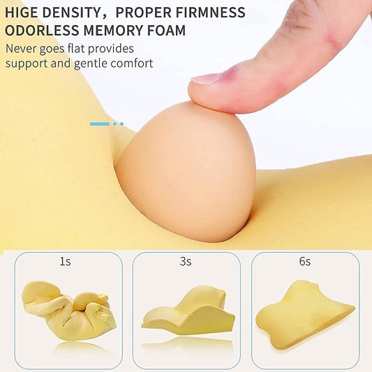 Memory Foam car Lumbar Support Pillow - Memory Foam Back Cushion - Used for car Seats, Office Chairs, recliners, Sofas, etc. (Gray)