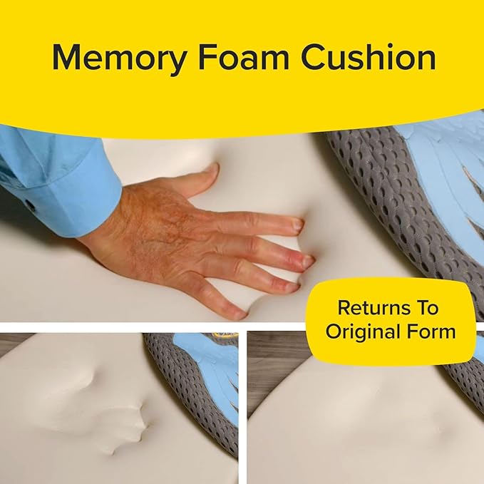 Auto Cushion with Memory Foam, AS SEEN ON Fox News, Advanced Lumbar Helps Relieve Pressure Points, Molds to Any Body, Drive in Heavenly Comfort in Any Vehicle, Breathable, Washable Cover