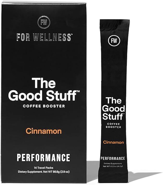 For Wellness The Good Stuff Performance – Coffee Booster | Collagen + MCT Powder Supplement with L-Theanine and Antioxidants for Jitter-Free Energy & Stamina | Non-Dairy, Keto-Friendly, 14 Servings