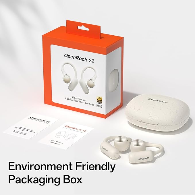 S2 Open Ear Headphones, 7G Ultra-Light Design, Hi-Res LDAC Audio, Triple Water-Resistant, Bluetooth 6.0, Effortless Photography, 32H Playtime, Smart APP, Clear Call, Wireless Sports Earbuds