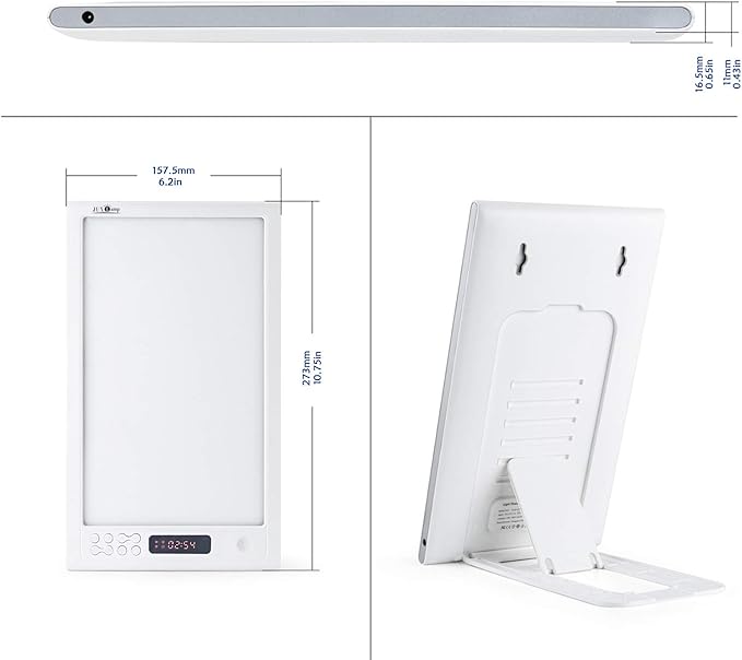 Bright Light Therapy Lamp 12000 Lux - Sunrise Alarm Clock with Dawn Simulator, APP Control - Wake Up Happy & Start Your Day Positively