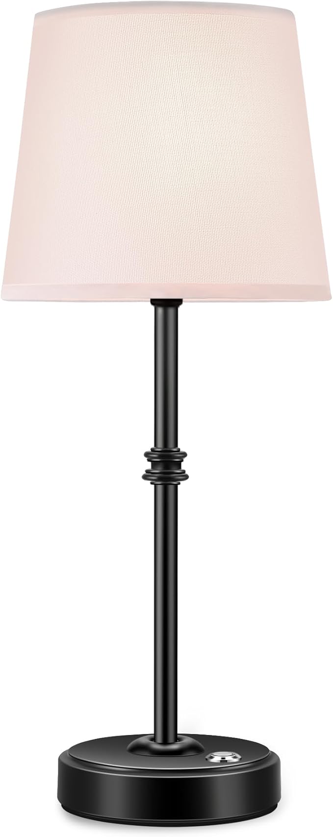 Rechargeable LED Cordless Table Lamp, 5200mAh Battery Operated, 3 Level Brightness, Portable Night Bedside Lamp, Ambient Desk Light for Home Decor, Patio, Restaurant, Dinning(Black)