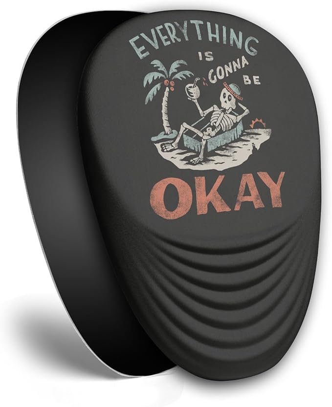 Ergonomic Mouse Pad with Wrist Rest Support,Mousepad Relief Carpal Tunnel Pain, Entire Memory Foam Mouse Pad with Non-Slip PU Base, Wireless Mouse Pad,Human Skeleton Skull