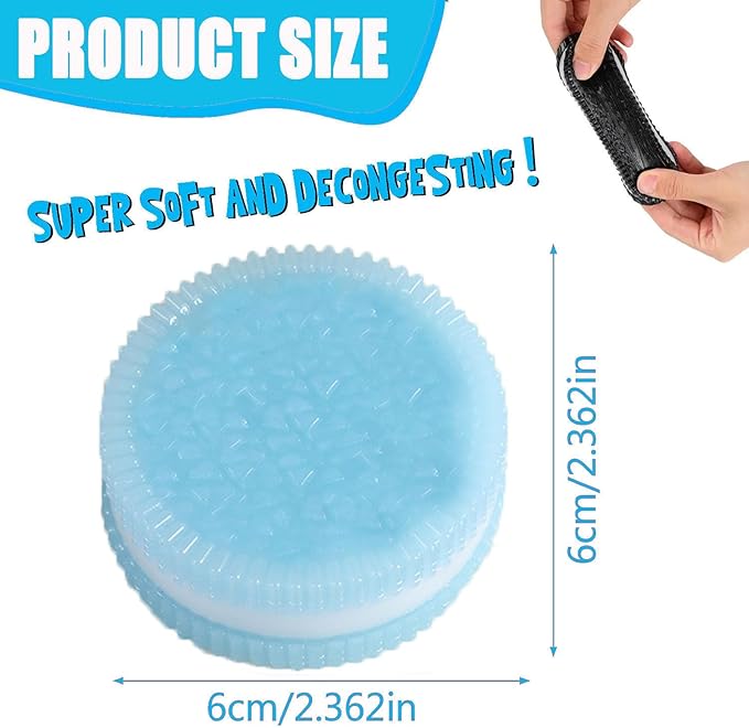 Stress Relief Toy,Handmade Silicone Stres Relief Squishy Toy,Ultra-Soft Decompression Venting Toys,Anxiety and Relaxation Perfect Desk Accessory for Stress Relief Toys(Black)