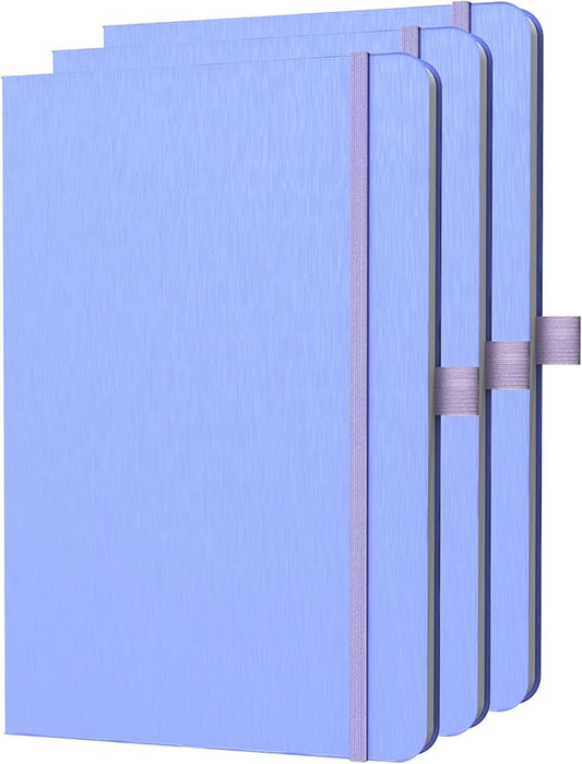 A5 Lined Journal Notebook, 7mm College Ruled Notepad, Journaling for Writing, Work, School, Travel and Note Taking, Hardcover 160 Pages (80 Sheets) 5.79 x 8.3 inches (3 Pack Cornflower Blue)