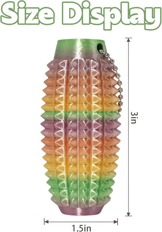 Little Ouchies Fidget Toys,Pain Stim Fidget Toy Reduce Stress for Adults,Anxiety Relief Pain Stim,Spiky Fidget Keychain for Anxiety and Stress Reduction,Novelty Gifts for Friends(1PCS/Rainbow)