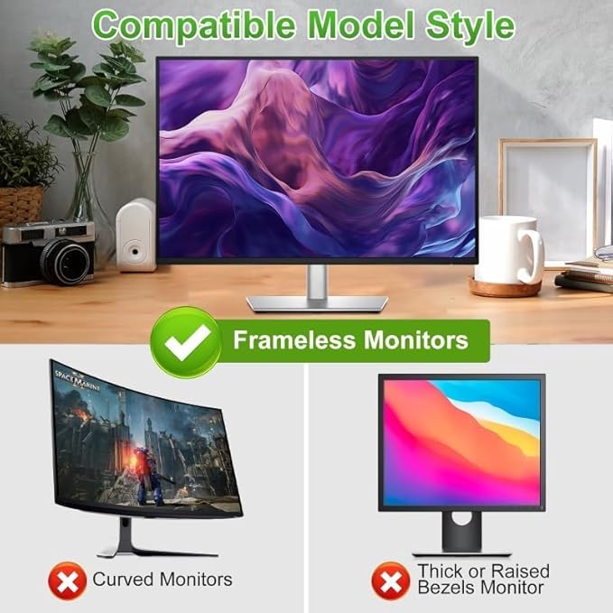 Magnetic Hanging Computer Privacy Screen Filter for 19.5 Inch, Removable Aluminum Alloy Privacy Shield for 16:9 Widescreen Monitor, Eye Protection Blue Light Filter