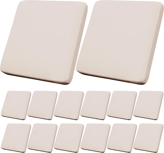 14Pcs Outdoor Cushions Covers Waterproof, Patio Cushion Covers, Stretch Cushion Covers Replacement,Cushion Slipcovers, Furniture Cushion Covers (Beige 2, 14PCS)