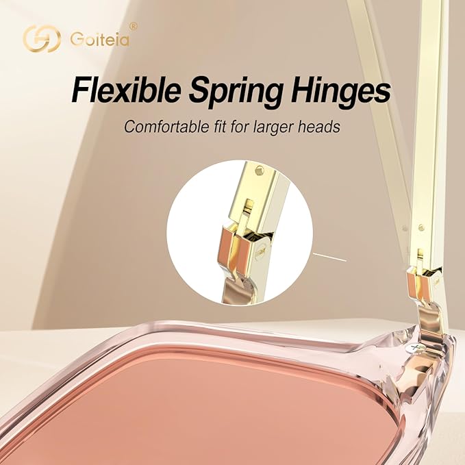 Goiteia FL-Rose Migraine Glasses,Blocks 480–520 nm Light, Light Sensitivity Glasses for Fluorescent LED Glare,Photophobia