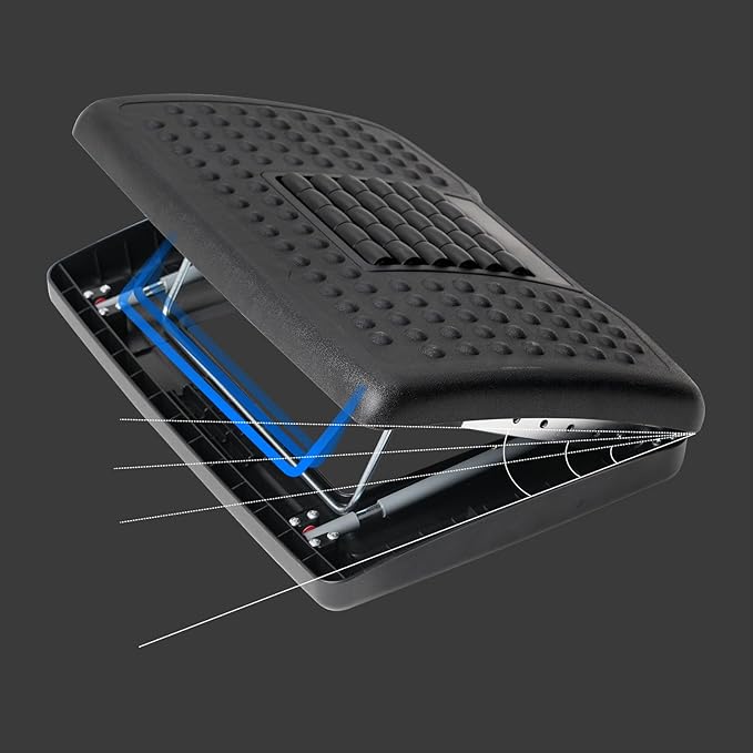 DXRacer Ergonomic Adjustable Desk Foot Rest, Foot Stools Footrest for Under Office Desk with Massage (Upgraded)