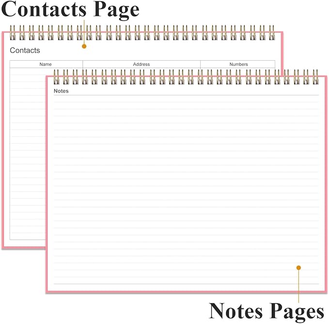 Weekly Productivity Planner - 8.5" x 11" Dashboard Desk Notepad Has 6 Focus Areas to List Tasks for Goals, Projects, Clients, Academic or Meal-Organize Your Daily Work Efficiently, 54 Weeks, Pink