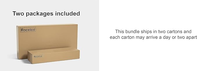 Rocelco 46" Large Height Adjustable Standing Desk Converter with Double Monitor Mount Stand BUNDLE - Quick Sit Stand Up Computer Workstation Riser - Retractable Keyboard Tray - White (R DADRW-46-DMS)