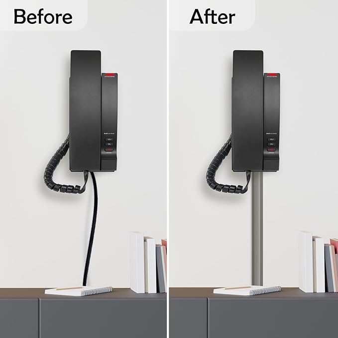 Rubber Bond TV Cord Hider Cable Protector - Strong Self Adhesive Wall Cord Cover Cable Hider - Low Profile Cable Management Wall Cord Concealer Cable Raceway