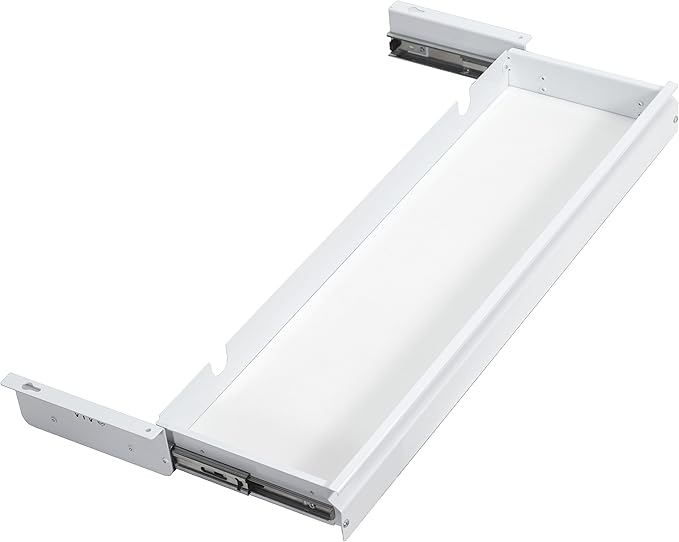 VIVO Large 33 inch Under Desk Slide Out Storage Drawer Organizer, White, DESK-DR33-W
