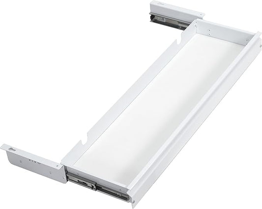 VIVO Large 33 inch Under Desk Slide Out Storage Drawer Organizer, White, DESK-DR33-W
