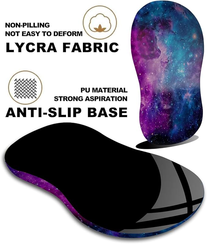 Mouse Pad Wrist Support, Ergonomic Mouse Pad with Massage Dot, Comfortable Computer Mouse Pad for Laptop, Wrist Rest Pain Relief Mousepad with Non-Slip PU Base for Office & Home, 12 x 8 in