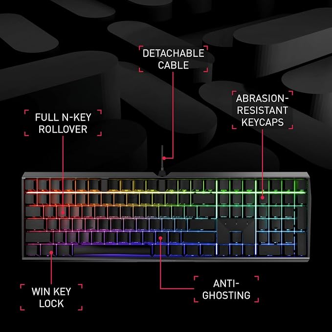 Cherry MX Board 3.0 S Wired Gamer Mechanical Keyboard with Aluminum Housing - MX Red Switches (Slight Clicky) for Gaming and Office - Customizable RGB Backlighting - Full Size - Black