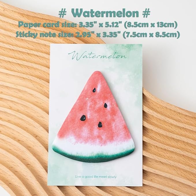 Reusable Funny to Do List Stick Note Pads – 4 Shapes Vibrant Fruit, Avocado, Orange, Watermelon, Strawberry, 30 Sheets/Pad, for Office Home School Teacher Desk Accessories