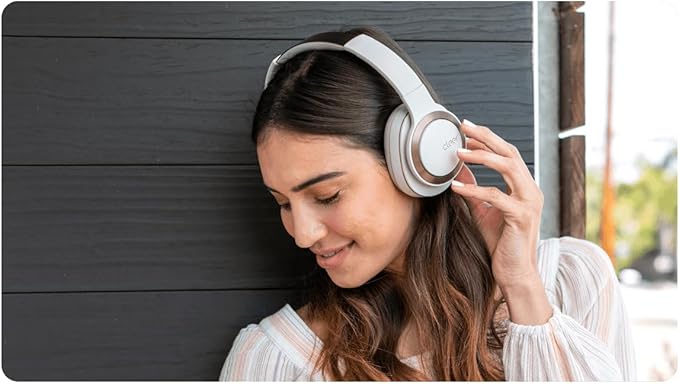 Cleer Audio Enduro ANC Noise Canceling Headphones, Bluetooth Multipoint Connection, Over-The-Ear Design with Mic, Crystal Clear Hands-Free Calling, up to 60 Hours of Battery Life - Light Grey