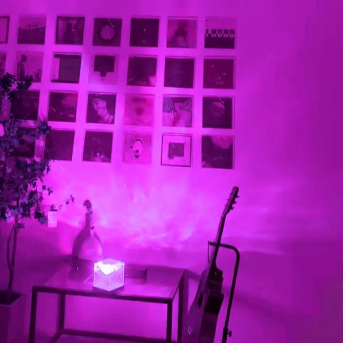 2Pack Aurora Ocean Wave Lights Projector,16 Colors 4 Modes Northern Lights Dimmable Ambient Mood Lighting,Crystal Color Changing Night Light for Bedroom Playroom Room Decor