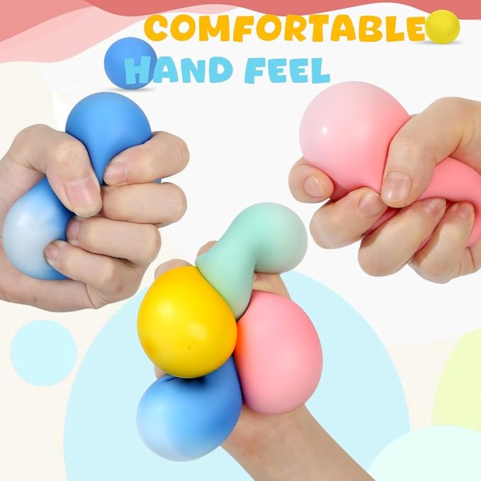 Fast Rising Stress Balls 12Pack for Kids Adults, 2.5" XL Sensory Squishy Balls Bulk, Squeeze Large Fidget Balls for Anxiety and Stress Relief, Calm Down Item for Boys Girls Children with ADHD Autism