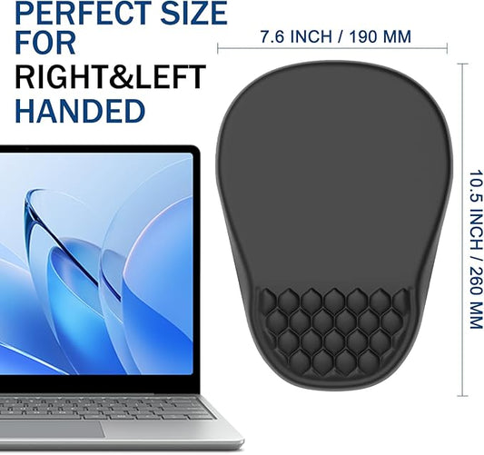 Ergonomic Mouse Pad Wrist Support, with Memory Foam & Non-Slip PU Base, Comfortable Massage Design Mouse Pad Relieve Wrist Fatigue&Pain, Suitable for Computer, Office and Home(01Black)