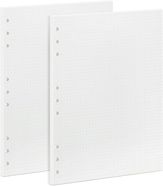 90 Sheets Planner Refill Paper 5mm Dotted Inserts Paper B5 9 Holes Binder Grid Notepaper for Filofax Bullet Journals Diary (7.09x10.04 inch)