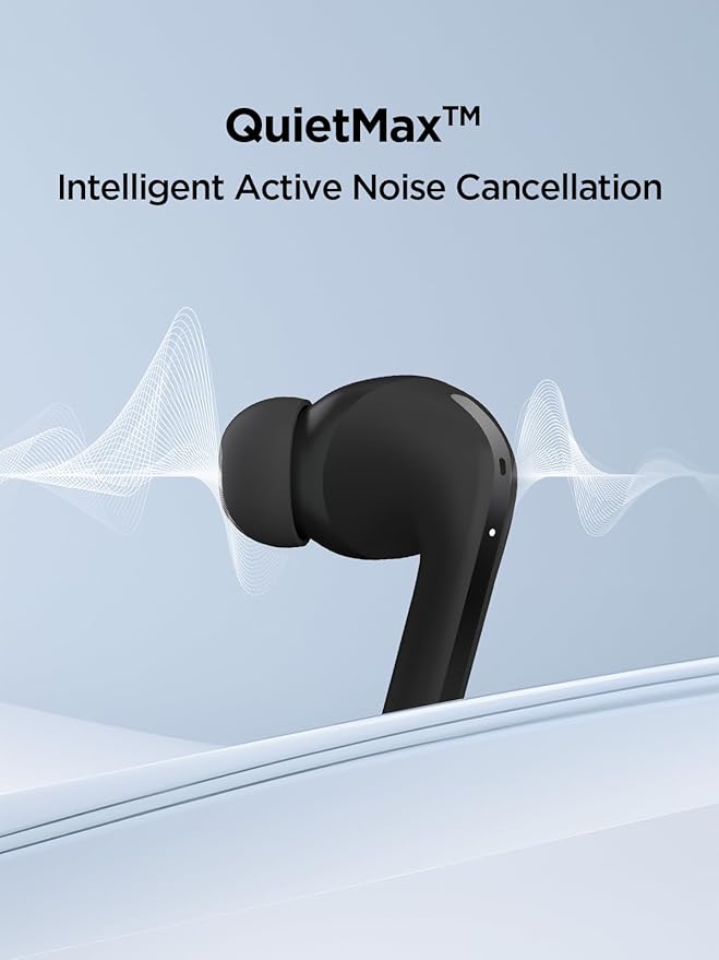 1MORE True Wireless Earbuds - Q20 Bluetooth Headphone Earbuds 30H Playback, Earphones with ANC, IPX4, Low-Latency Gaming Mode, in-Ear Earbuds with 4 Mic for Smart Phone Laptop TV Sports(Black)