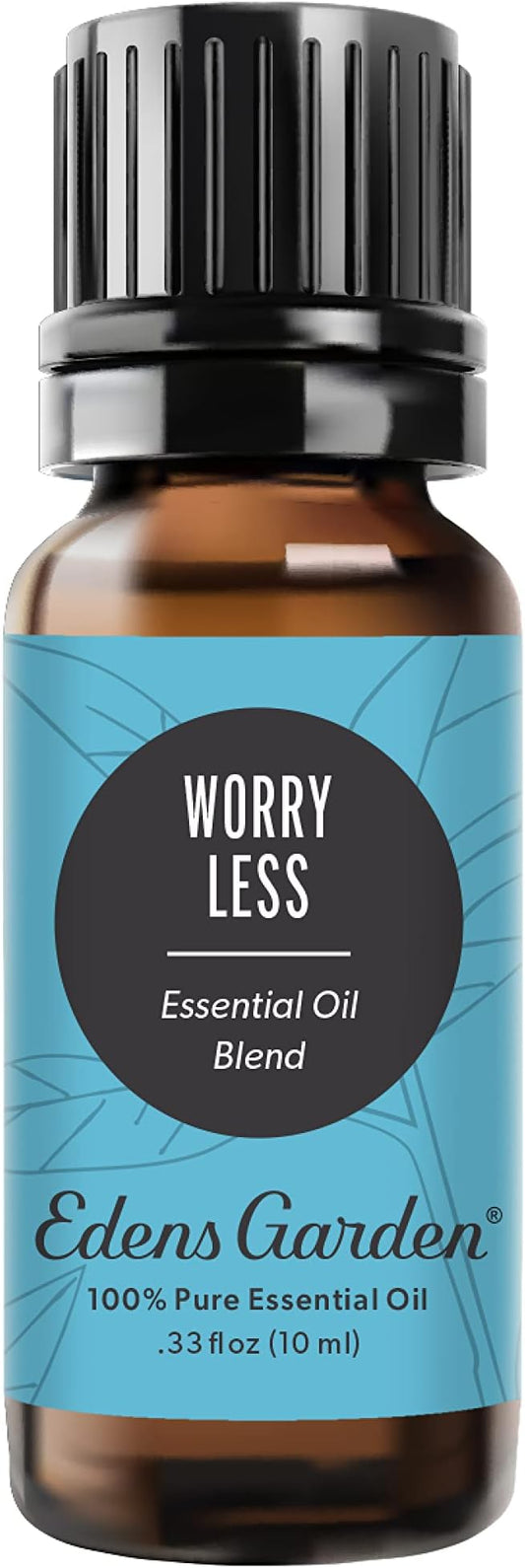 Edens Garden Worry Less Essential Oil Blend- 100% Pure Premium Grade, Undiluted, Natural, Therapeutic, Aromatherapy, The Best for Diffusing, Skin, Candle, Humidifiers 10 ml (.33 fl oz)