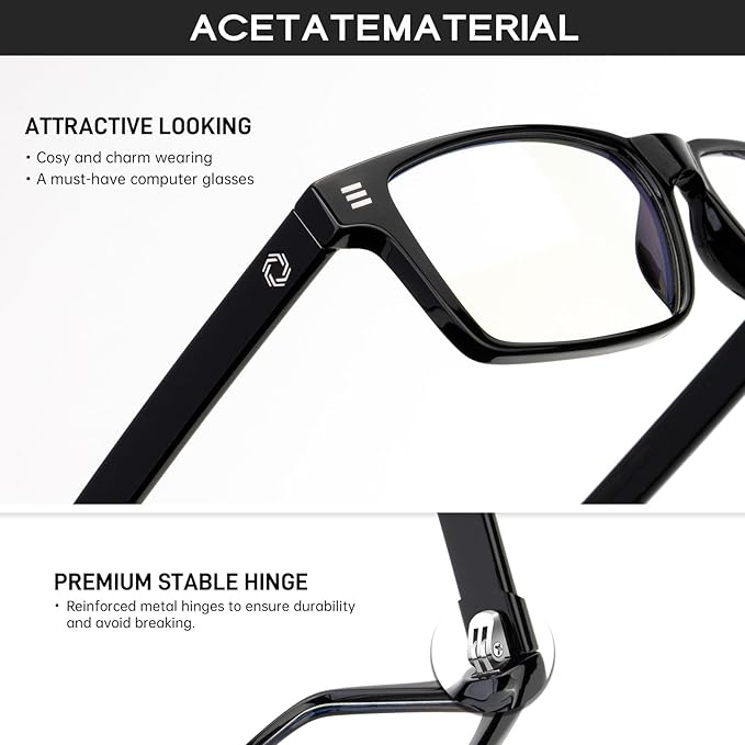 ANYLUV Blue Light Glasses Men Woman, Blue Light Blocking Glasses for Computer Gaming, Eye Strain Relief Eye Protection